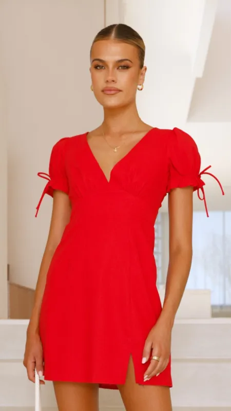 Breigh Mini Dress - Cherry Red sold by Billy J