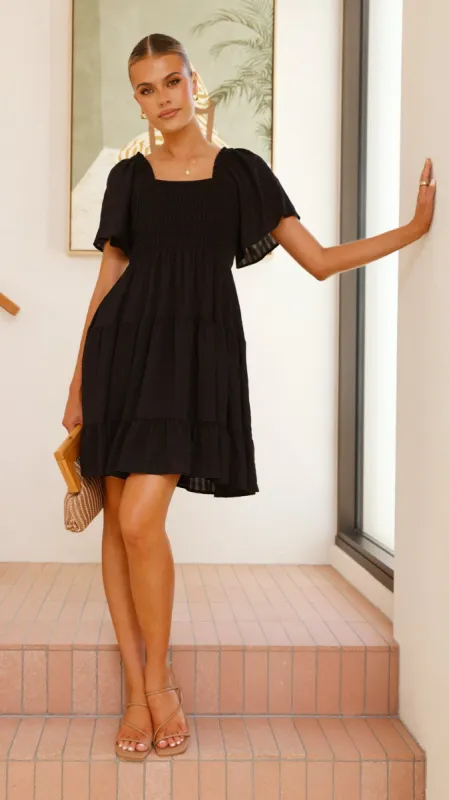 Sammi Mini Dress - Black made by Billy J