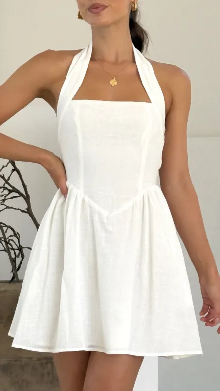 Peyton Mini Dress - White sold by Billy J
