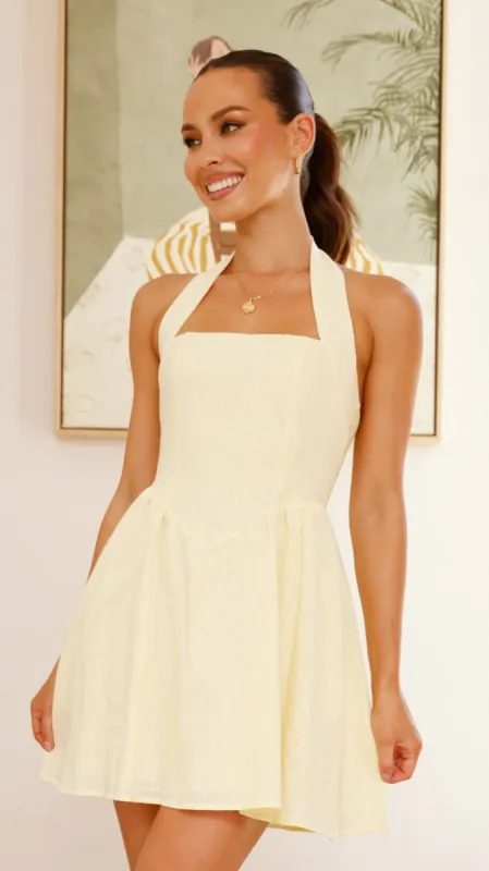 Peyton Mini Dress - Yellow sold by Billy J