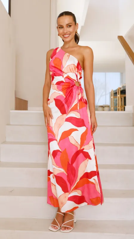Talisa Maxi Dress - Pink / Orange Floral sold by Billy J