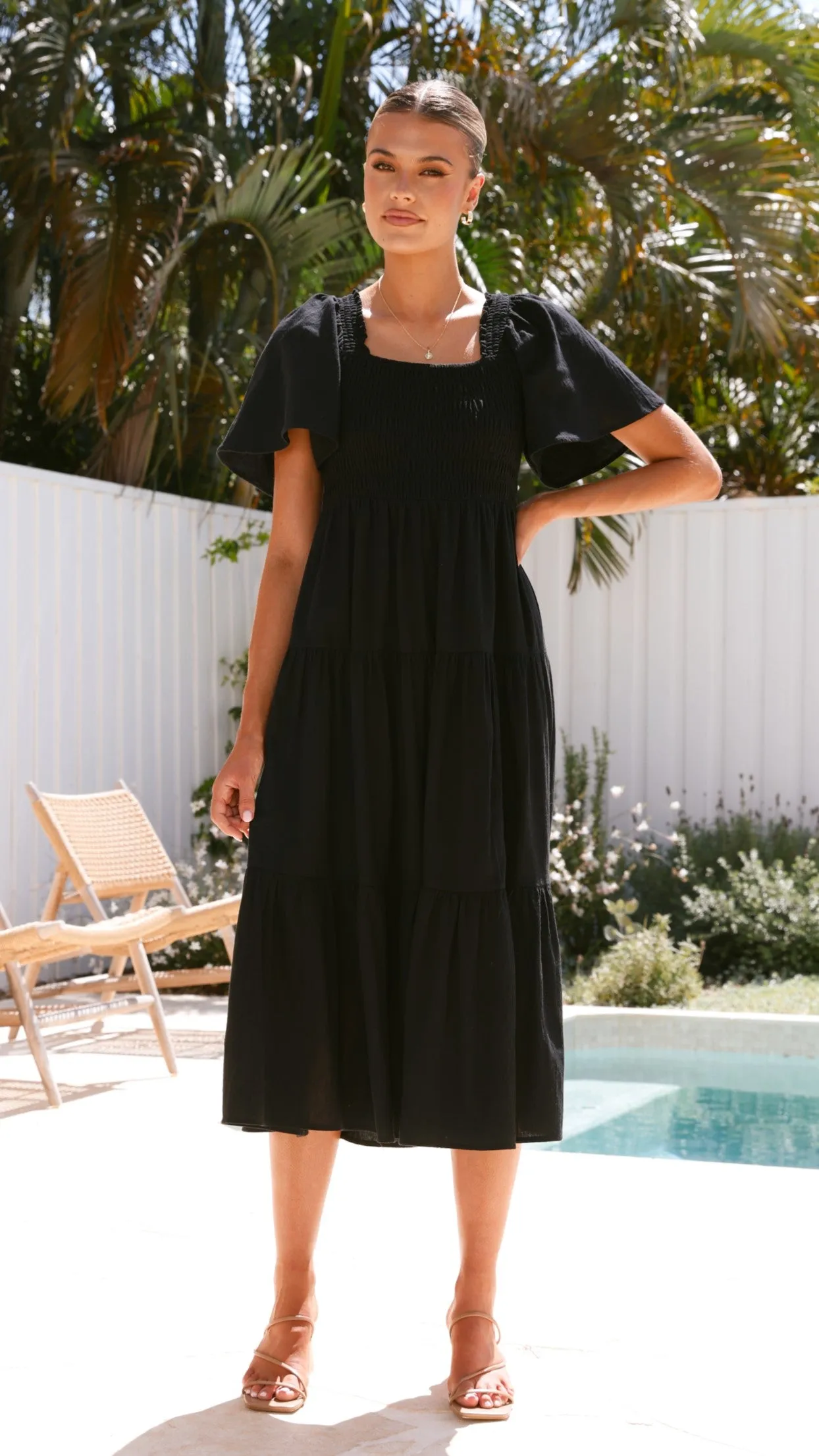 Tyra Midi Dress - Black sold by Billy J product image thumbnail 2