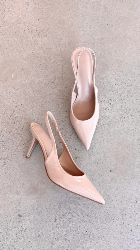 Blondie Heels - Nude Patent sold by Billy J