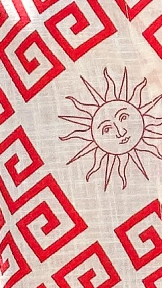 Harriette Scarf Top and Pants Set - Beige / Red Greek Sun sold by Billy J product image thumbnail 5