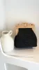 Abby Timber Frame Woven Mini Bag - Black sold by Billy J