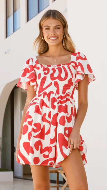 Molly Mini Dress - Florence Print sold by Billy J