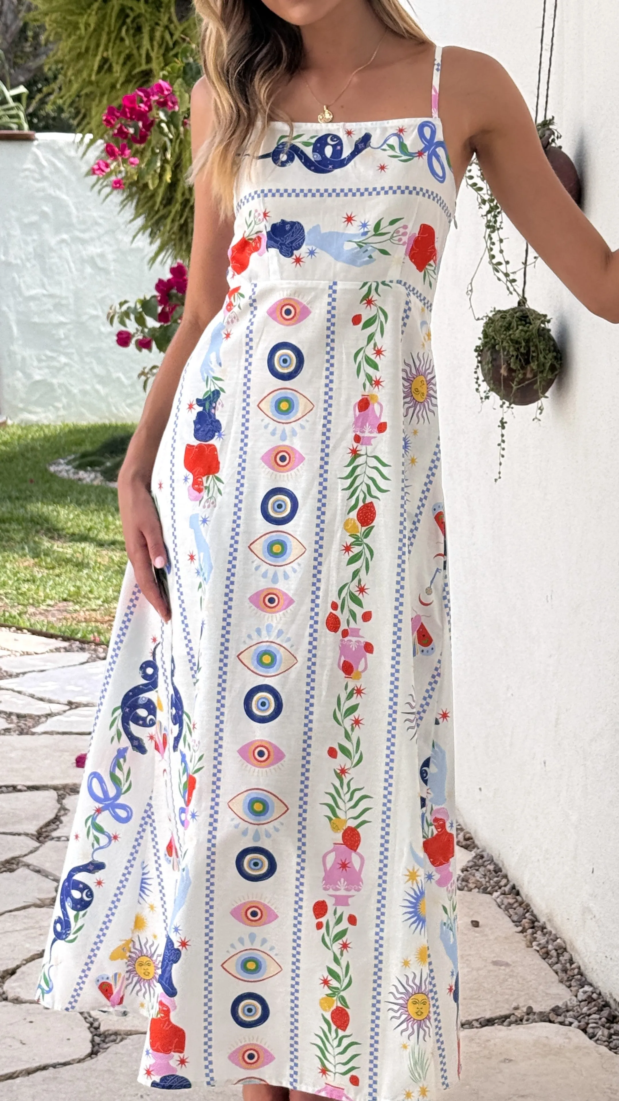 Mgra Maxi Dress - Blue Print sold by Billy J product image thumbnail 4
