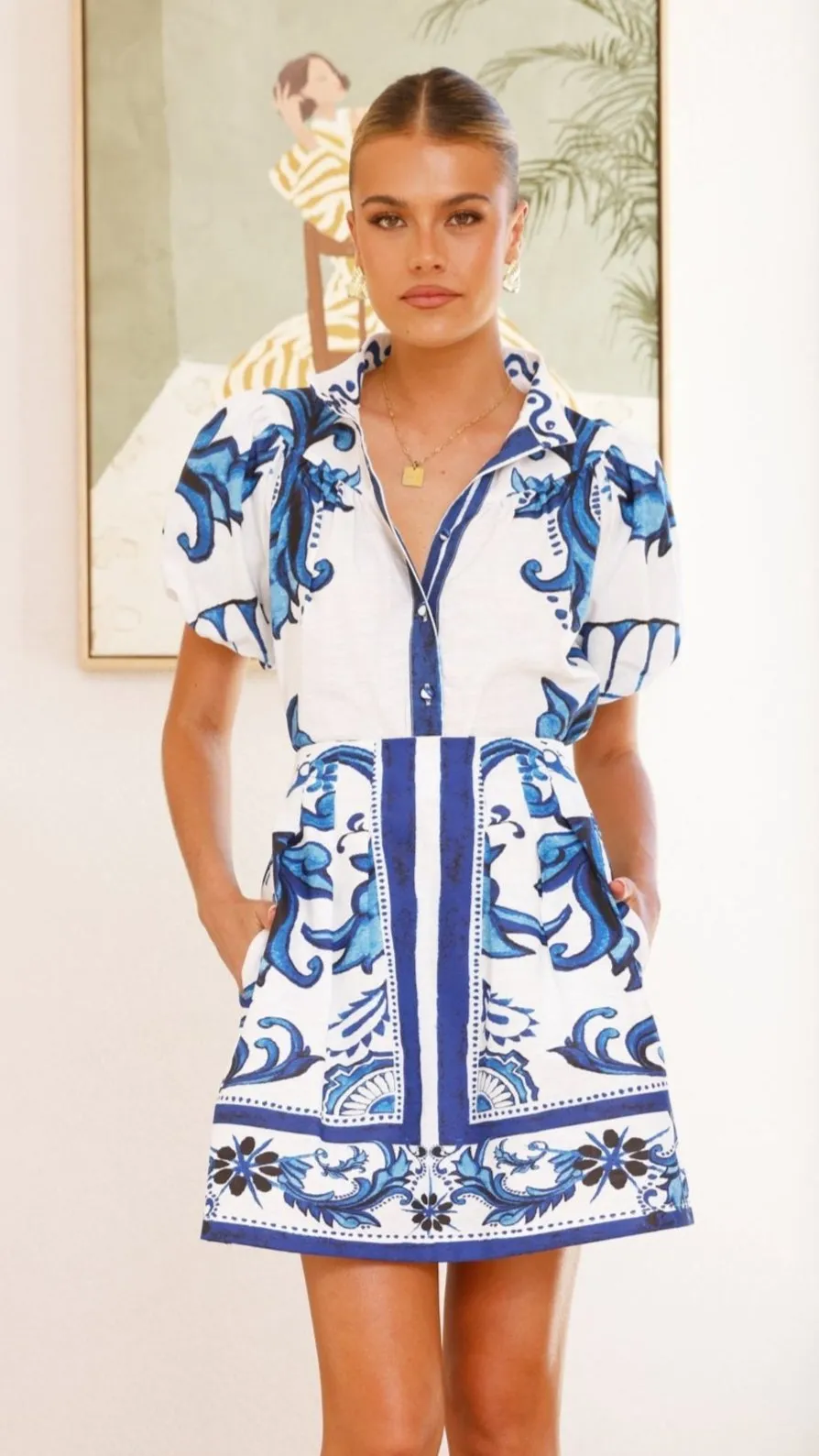 Lanie Shirt - Sapphire / White Zayna sold by Billy J product image thumbnail 4