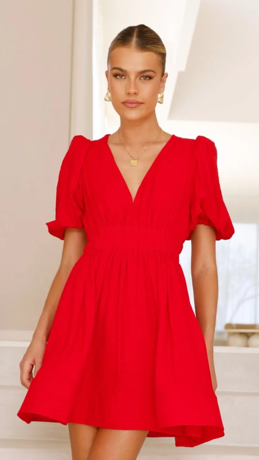 Erin Mini Dress - Red sold by Billy J product image thumbnail 3