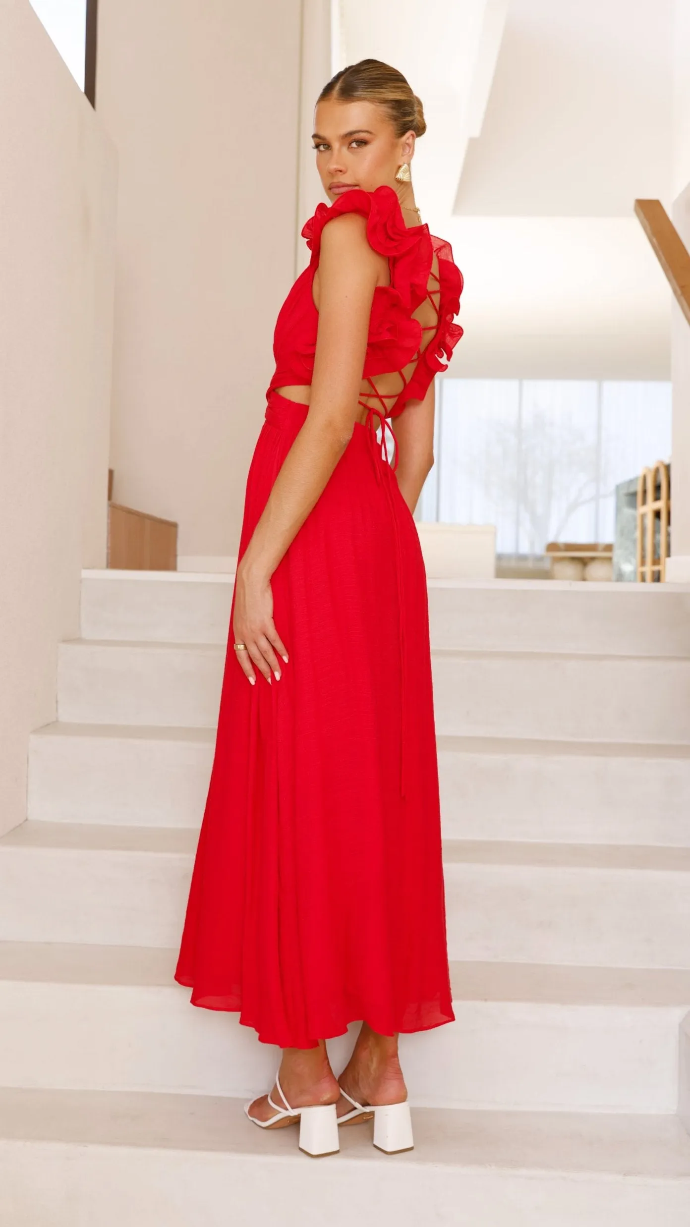 Galilhai Maxi Dress - Red sold by Billy J product image thumbnail 3