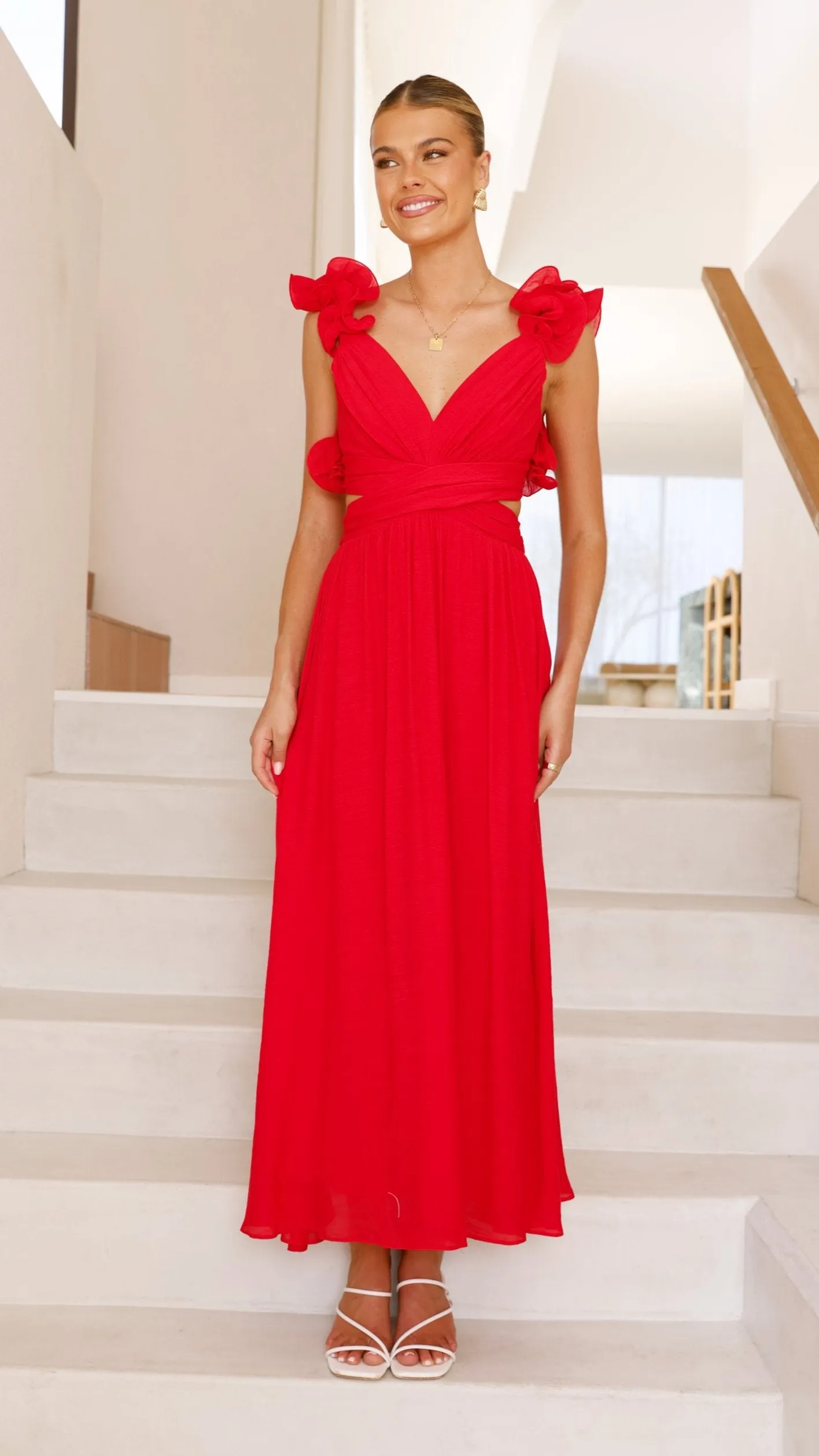 Galilhai Maxi Dress - Red sold by Billy J