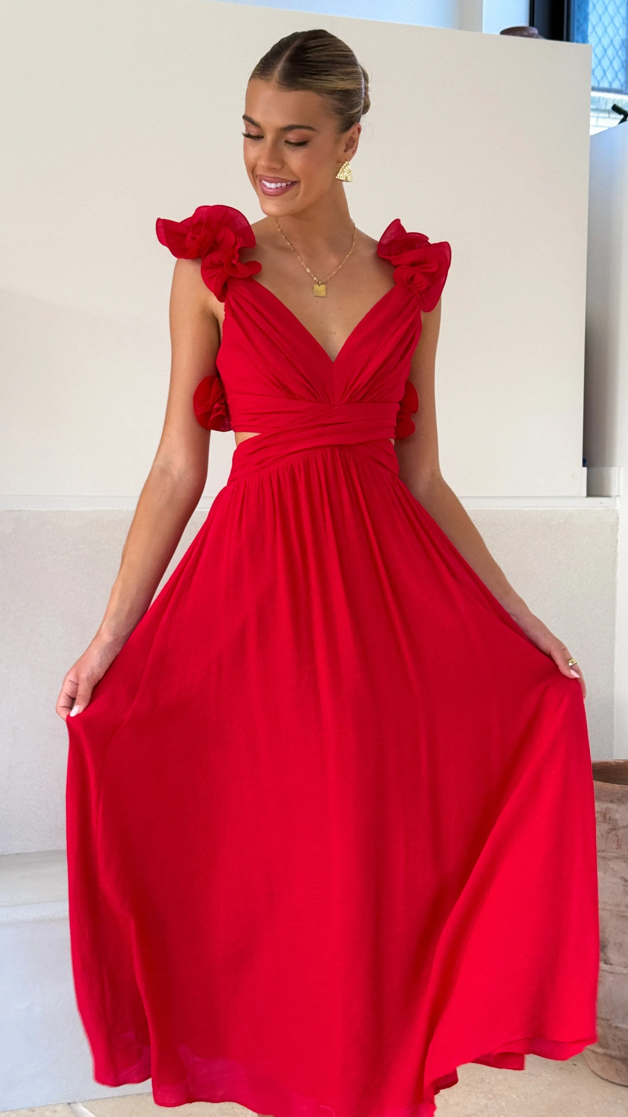 Galilhai Maxi Dress - Red sold by Billy J product image thumbnail 5