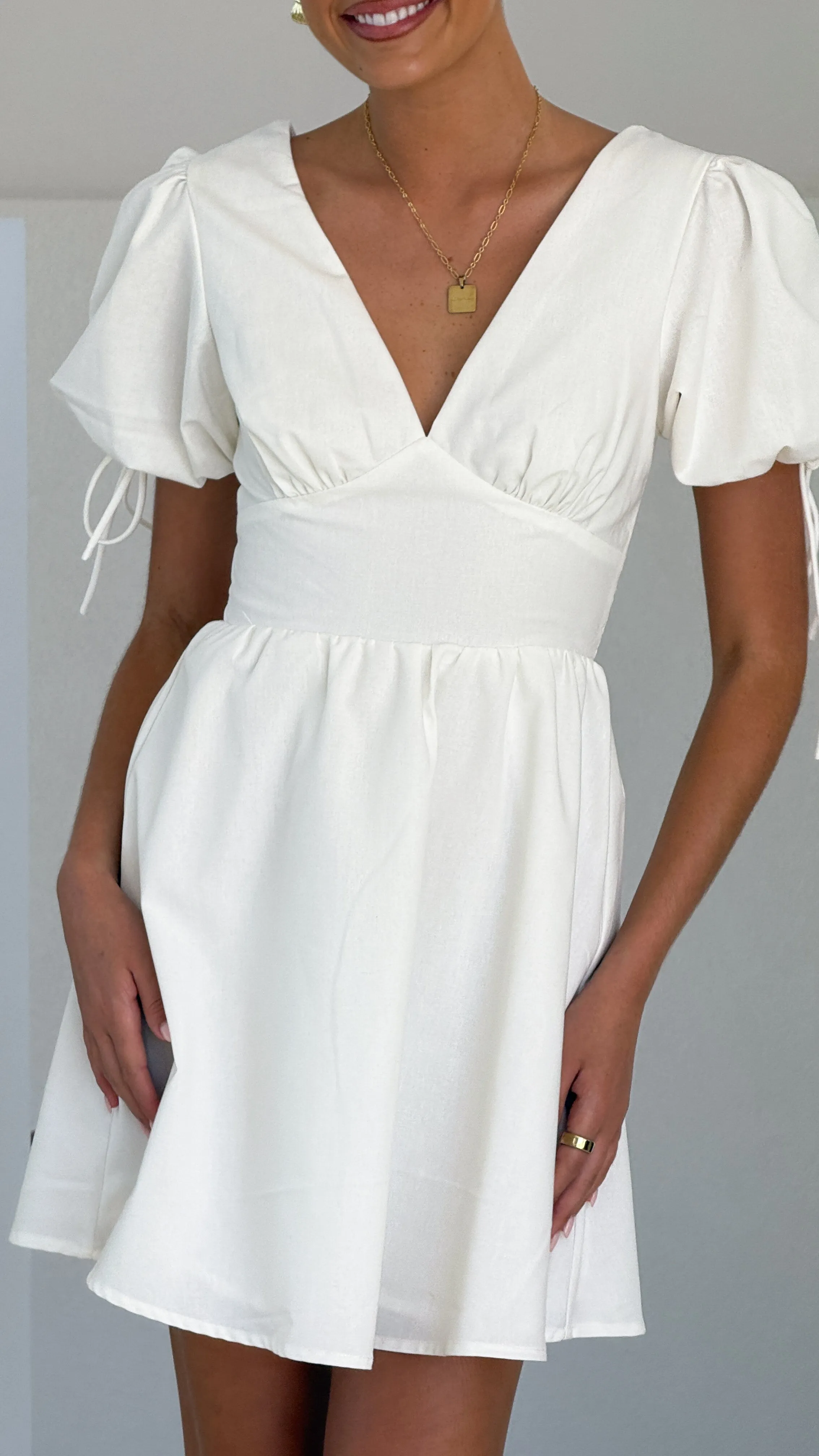 Verve Mini Dress - White sold by Billy J