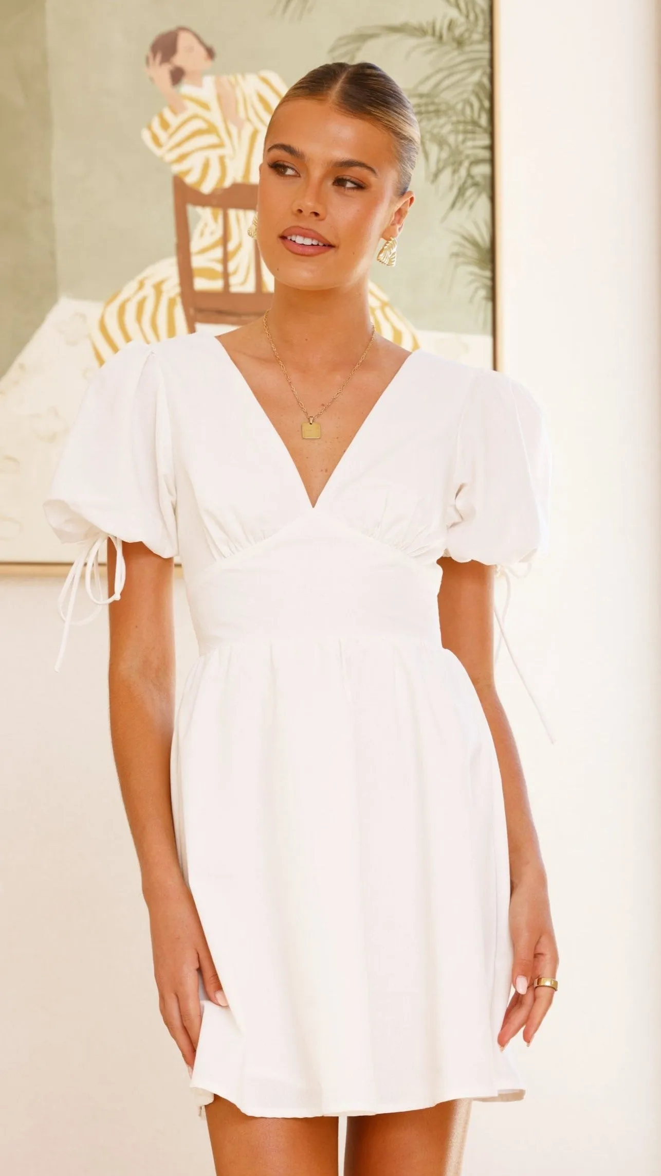 Verve Mini Dress - White sold by Billy J product image thumbnail 2