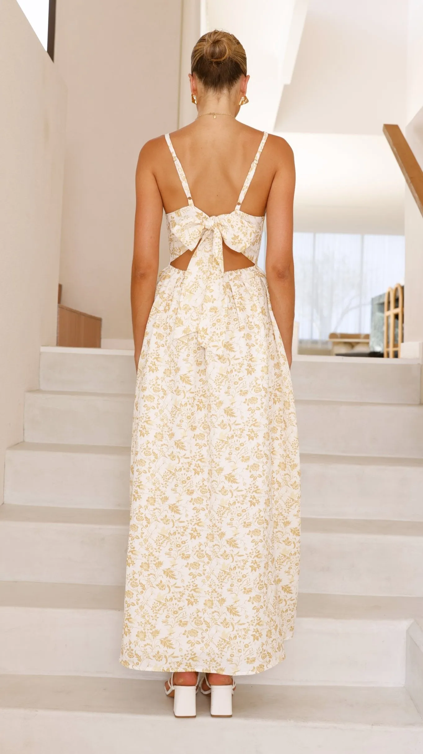 Azura Maxi Dress - Yellow Floral sold by Billy J product image thumbnail 2