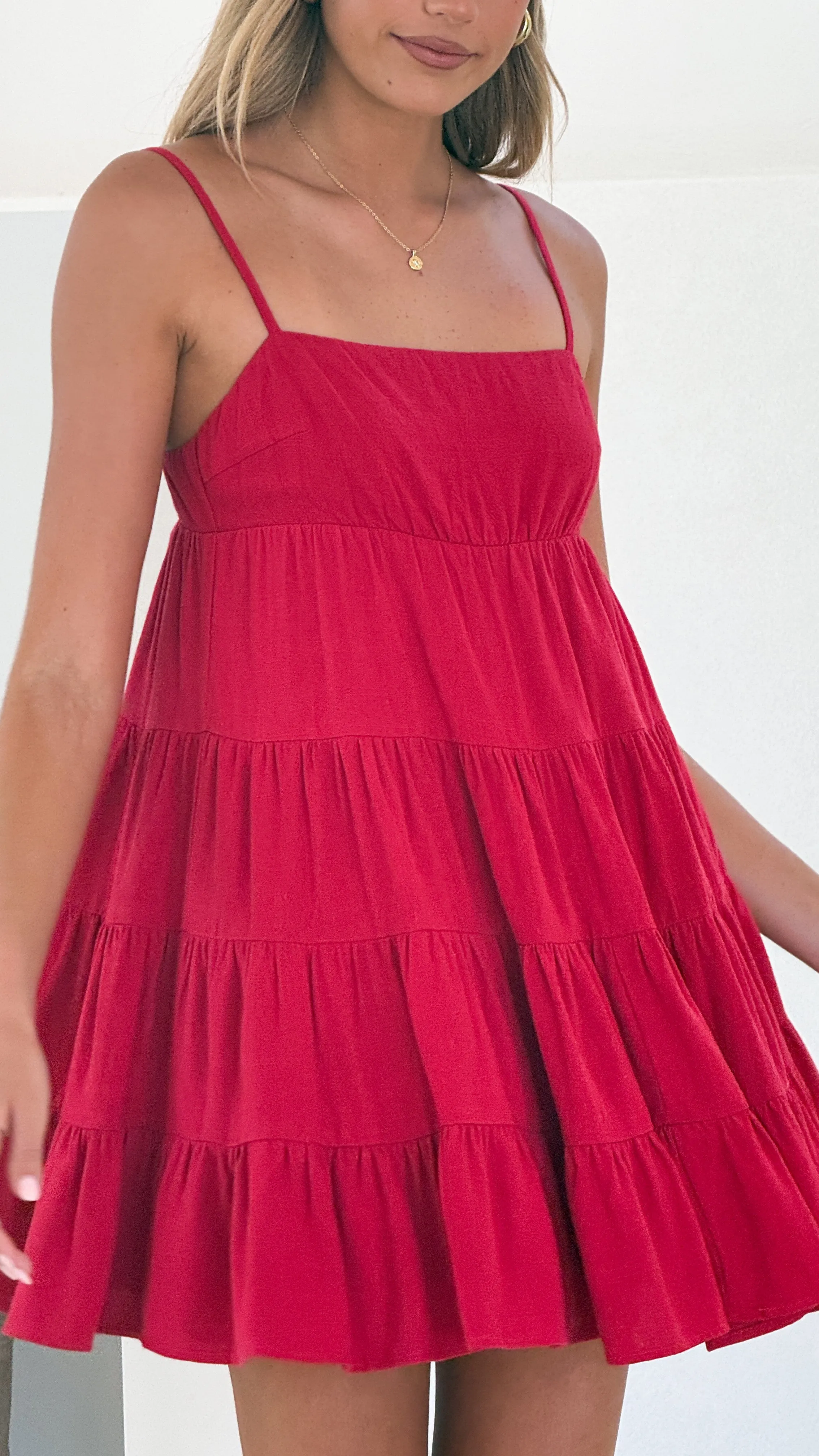 Maddison Mini Dress - Red sold by Billy J product image thumbnail 5