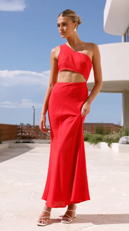 Abia Maxi Dress - Red sold by Billy J
