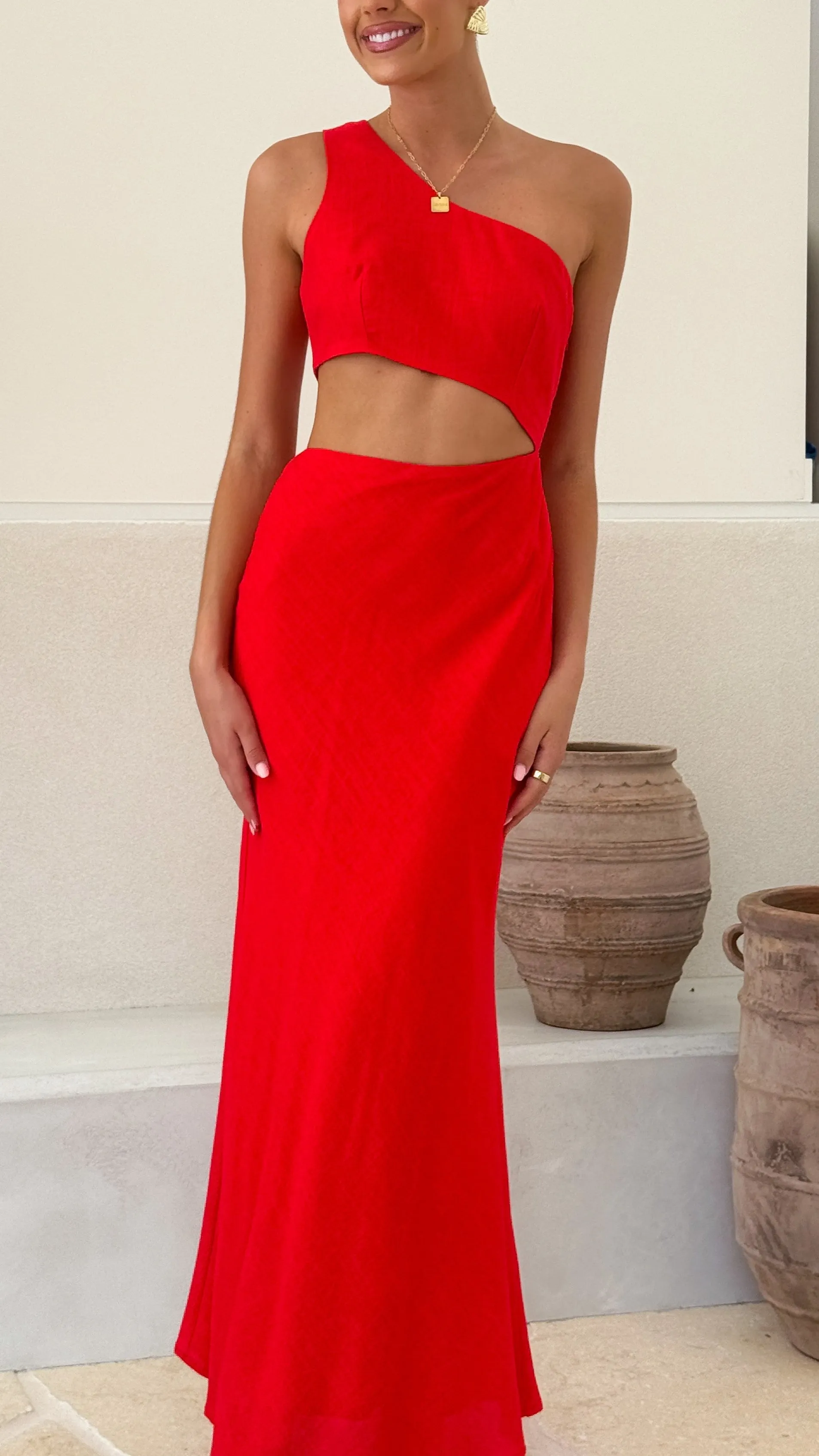 Abia Maxi Dress - Red sold by Billy J product image thumbnail 5