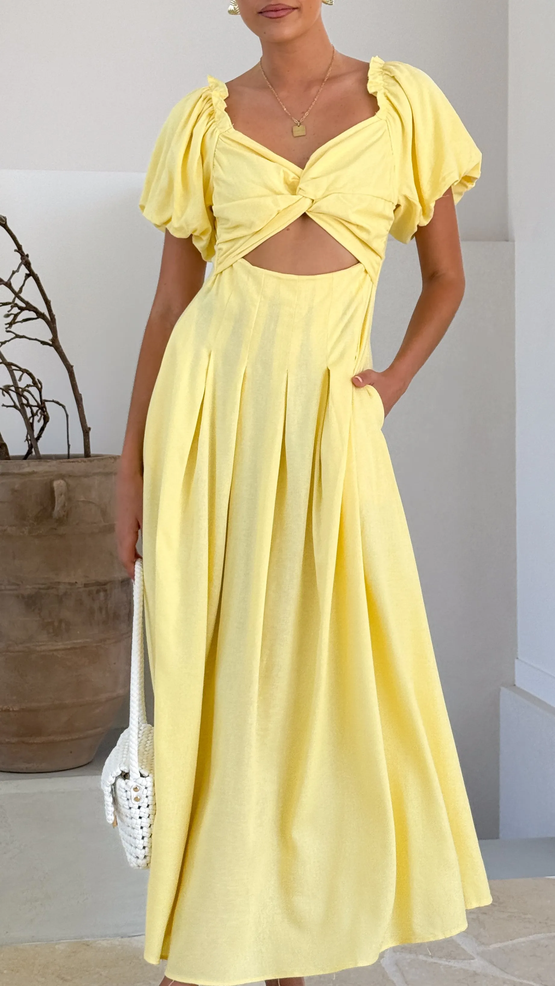 Christina Maxi Dress - Lemon sold by Billy J product image thumbnail 4