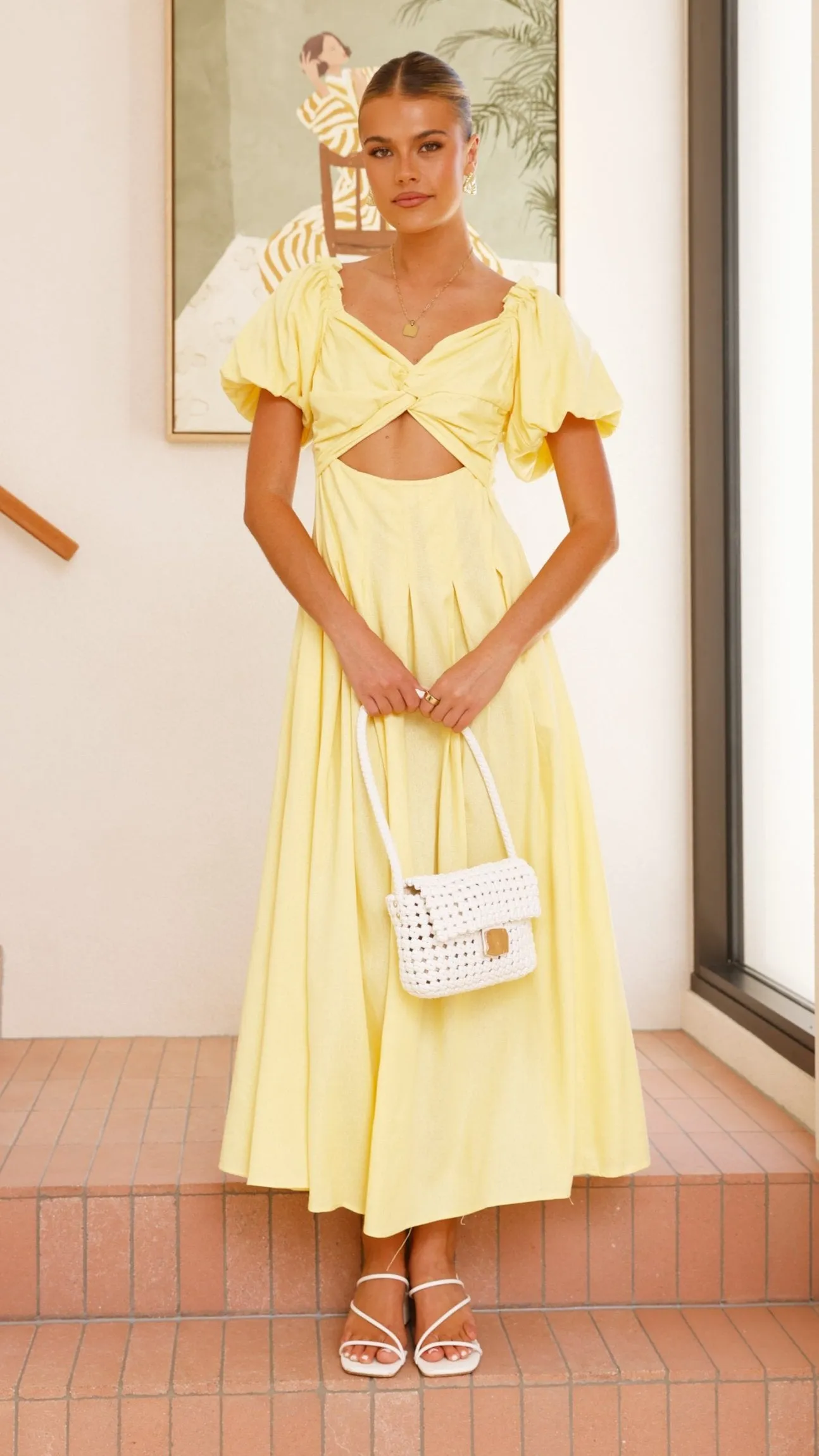Christina Maxi Dress - Lemon sold by Billy J