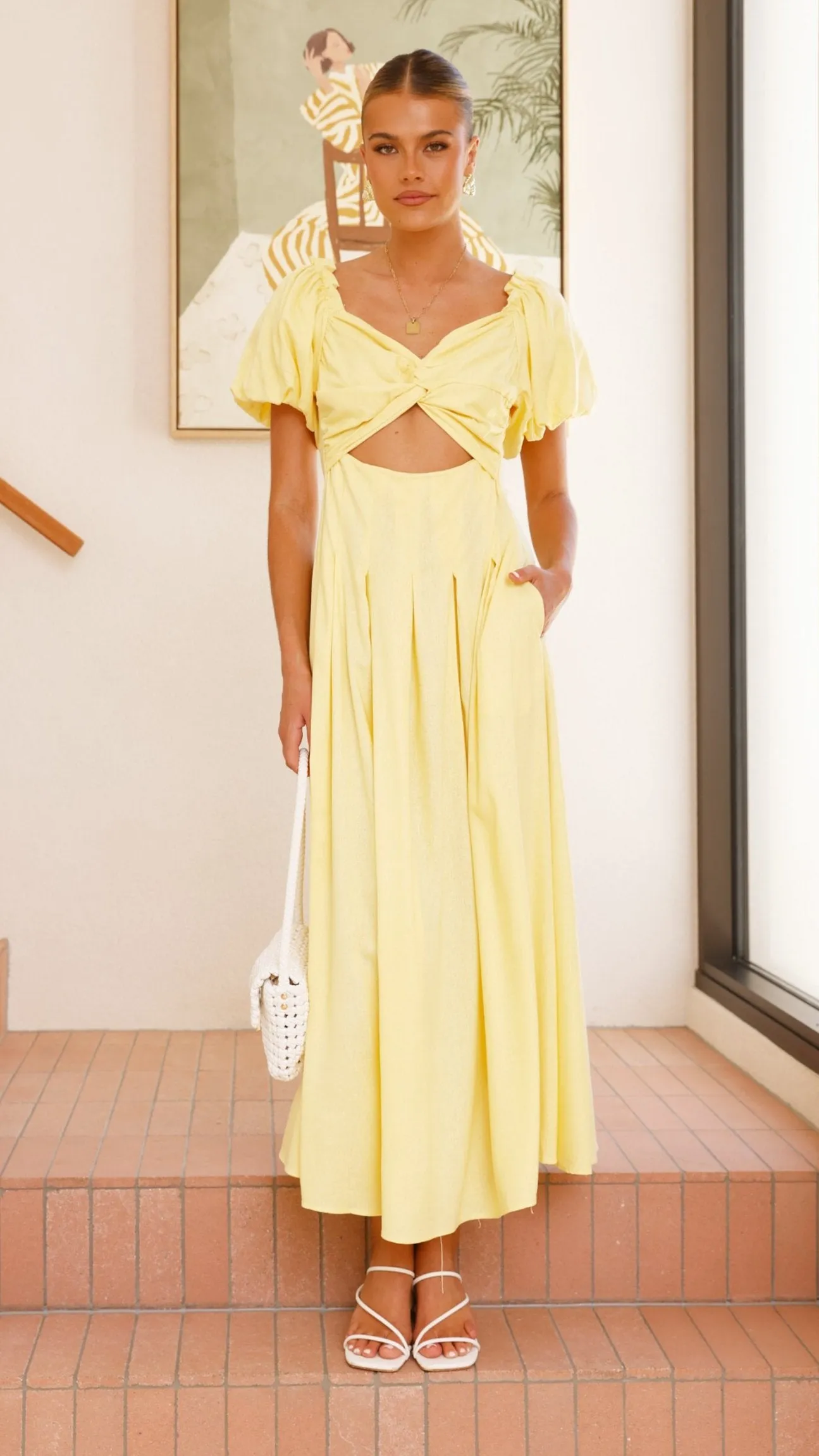 Christina Maxi Dress - Lemon sold by Billy J product image thumbnail 5