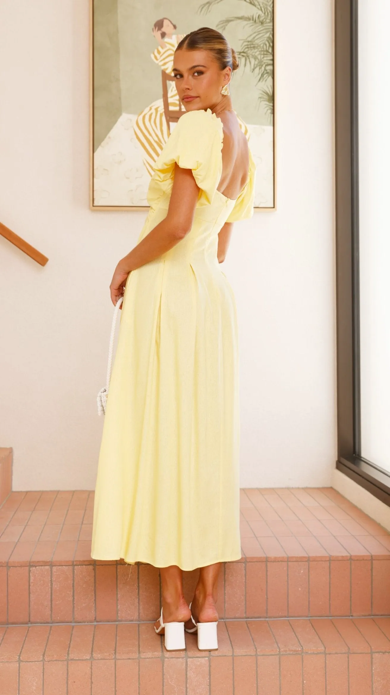 Christina Maxi Dress - Lemon sold by Billy J product image thumbnail 3