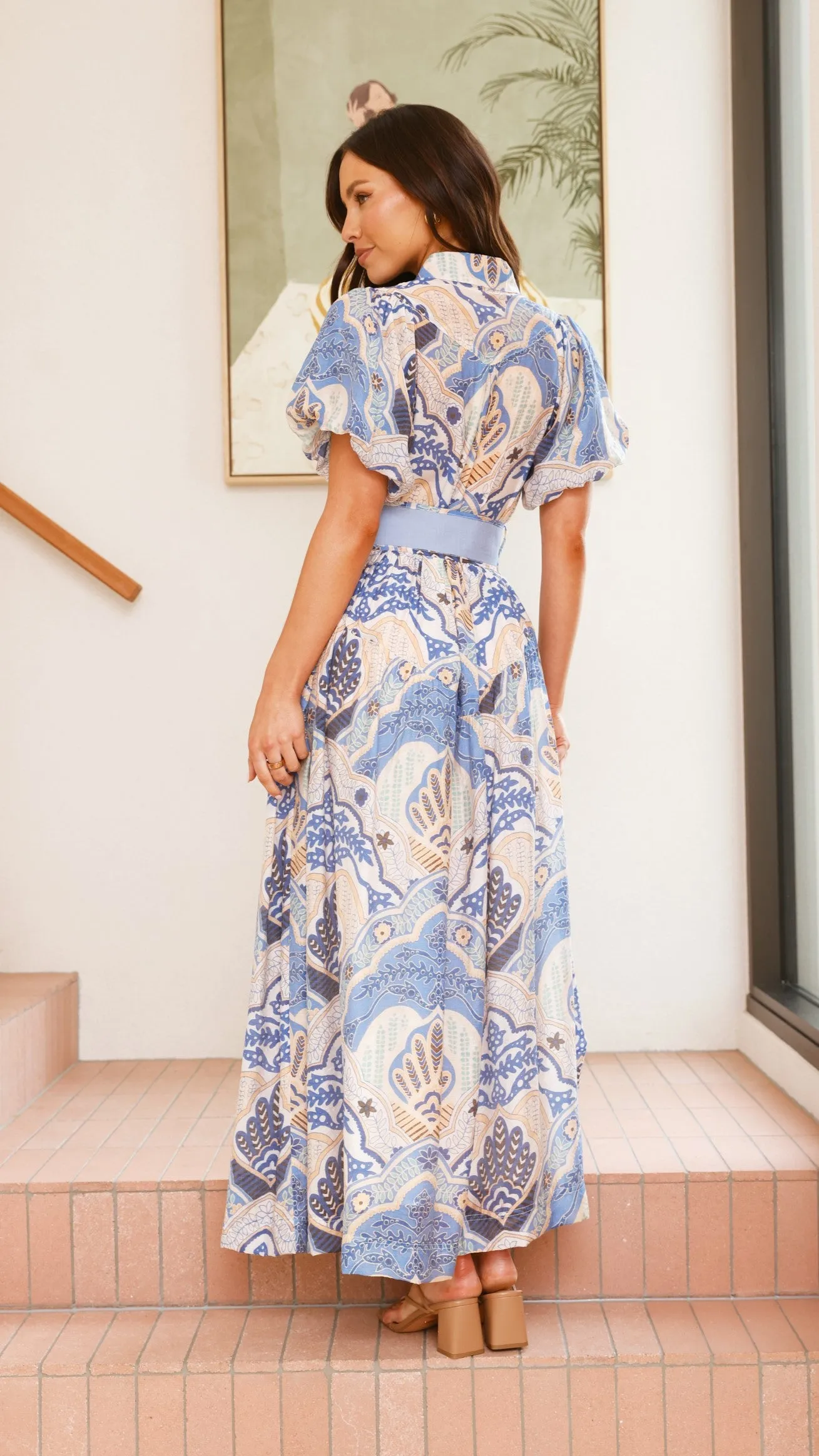 Olivie Maxi Dress - Harper Blue sold by Billy J product image thumbnail 2