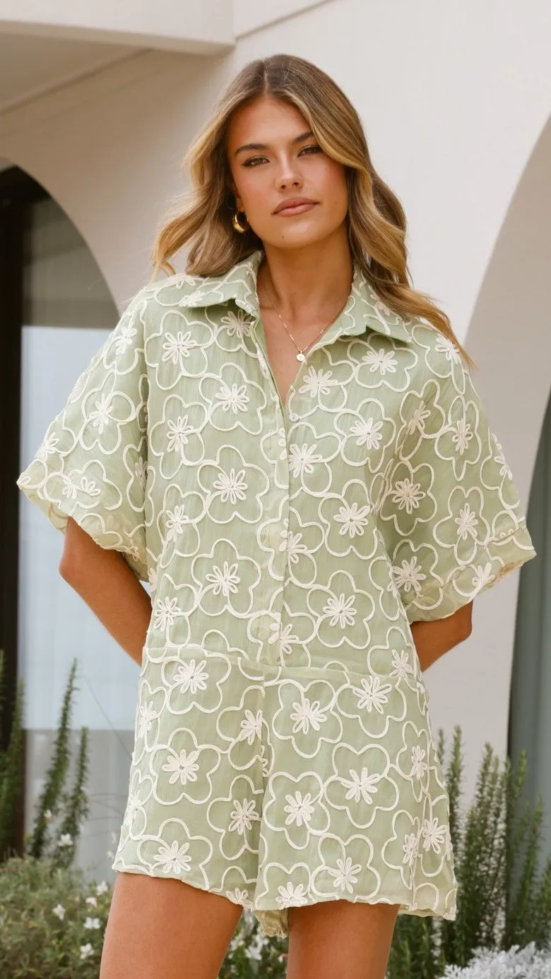 Bailin Playsuit - Sage sold by Billy J