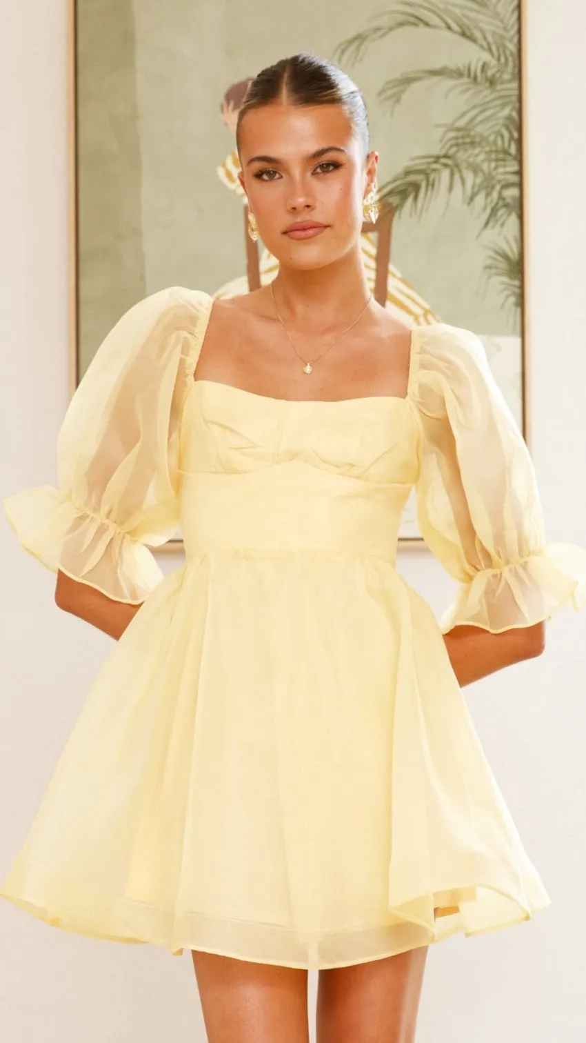 Lakeithia Mini Dress - Yellow sold by Billy J