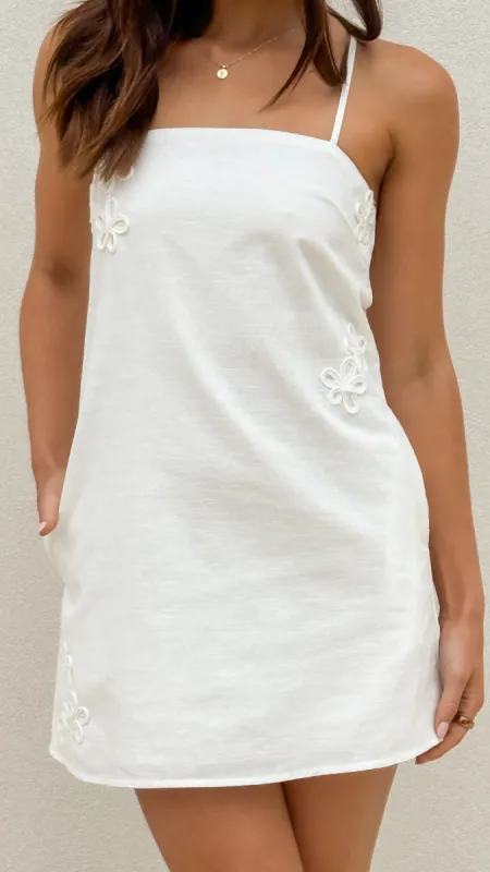 Iris Mini Dress - White sold by Billy J