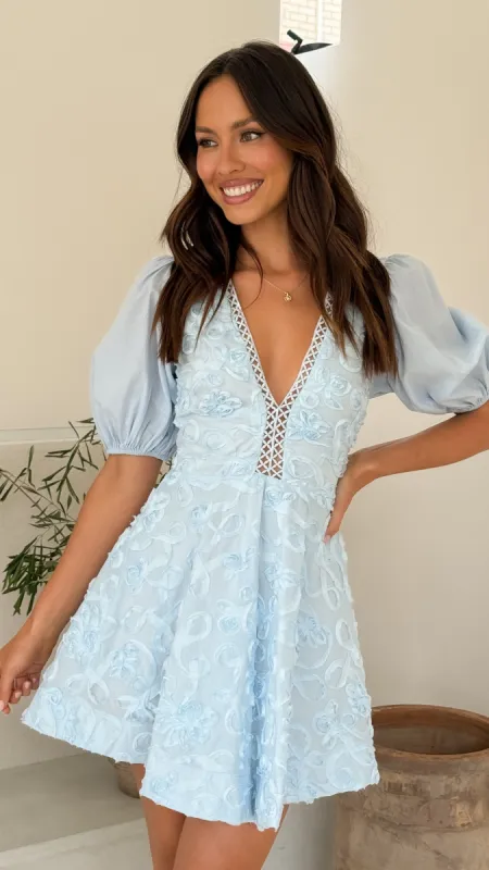 Calanthe Mini Dress - Blue sold by Billy J