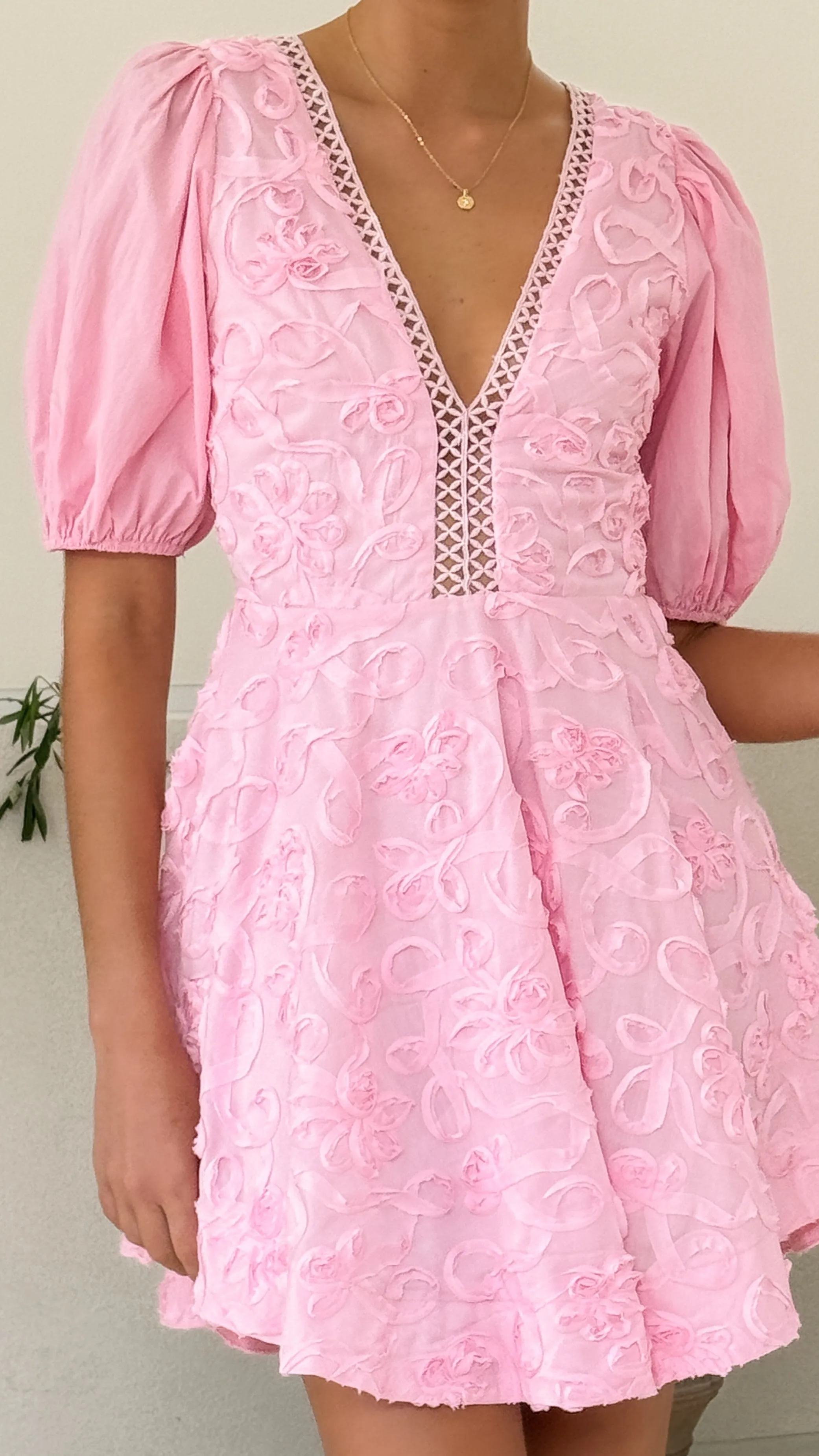 Calanthe Mini Dress - Soft Pink sold by Billy J