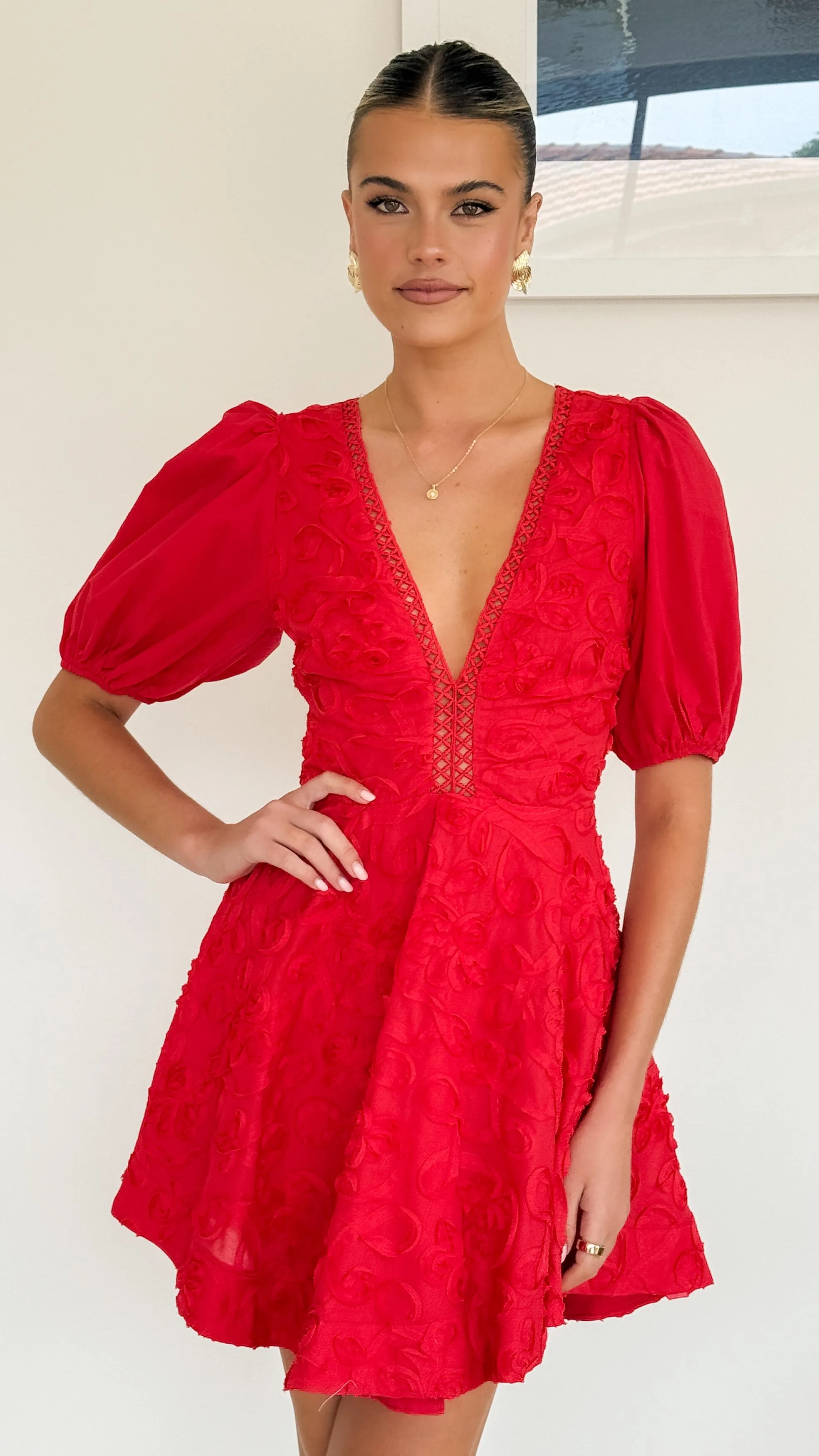 Calanthe Mini Dress - Red sold by Billy J product image thumbnail 4