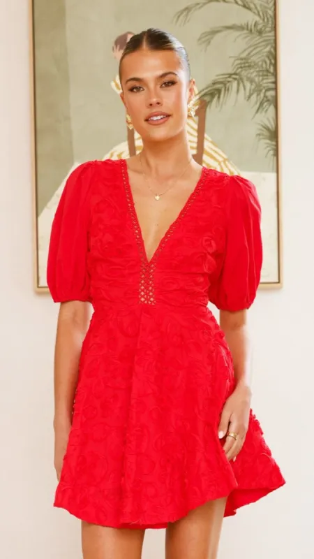 Calanthe Mini Dress - Red sold by Billy J