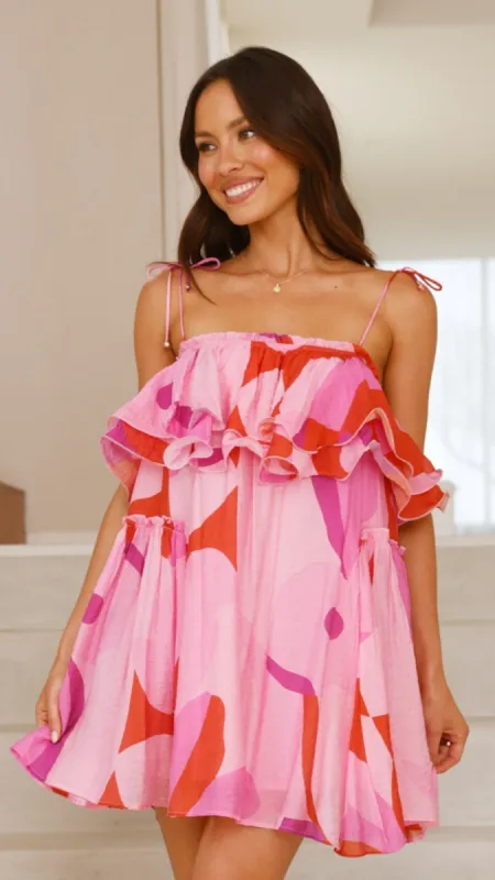 Jolene Mini Dress - Pink sold by Billy J