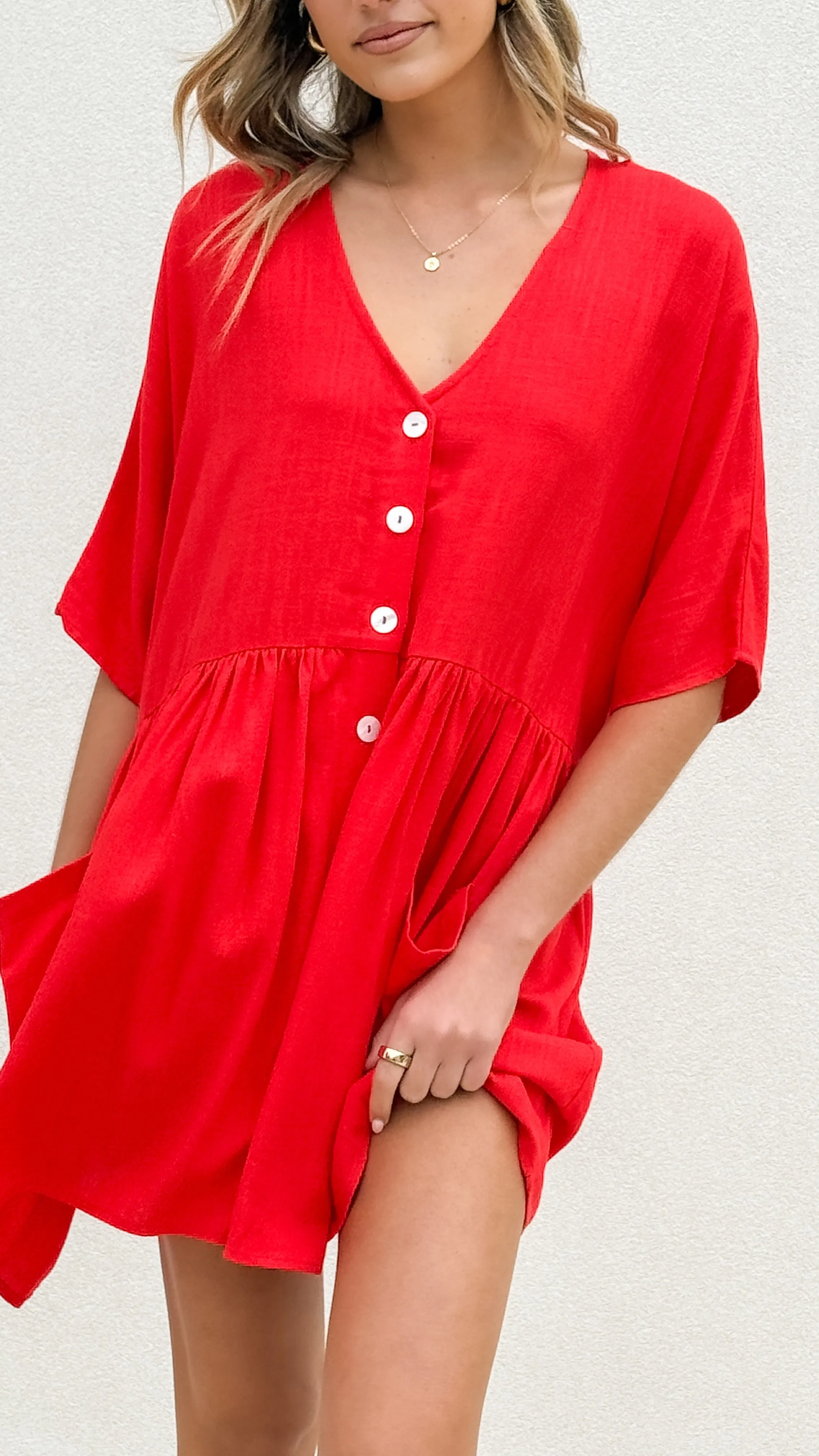 Leah Mini Dress - Red sold by Billy J product image thumbnail 4