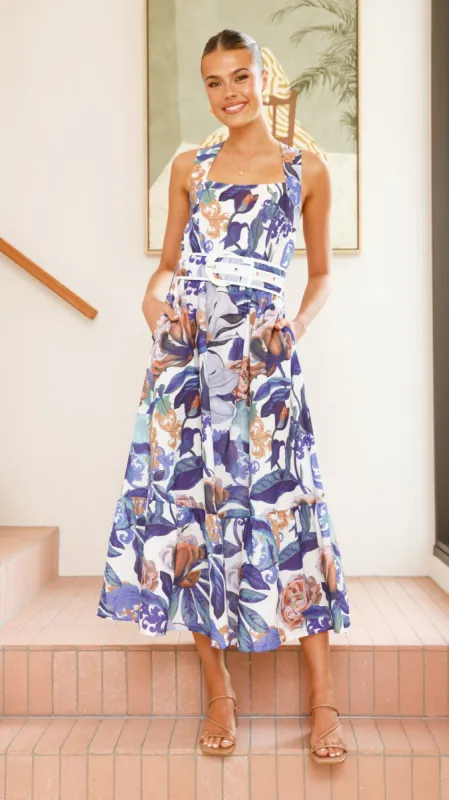 Reba Maxi Dress - Blue Floral sold by Billy J