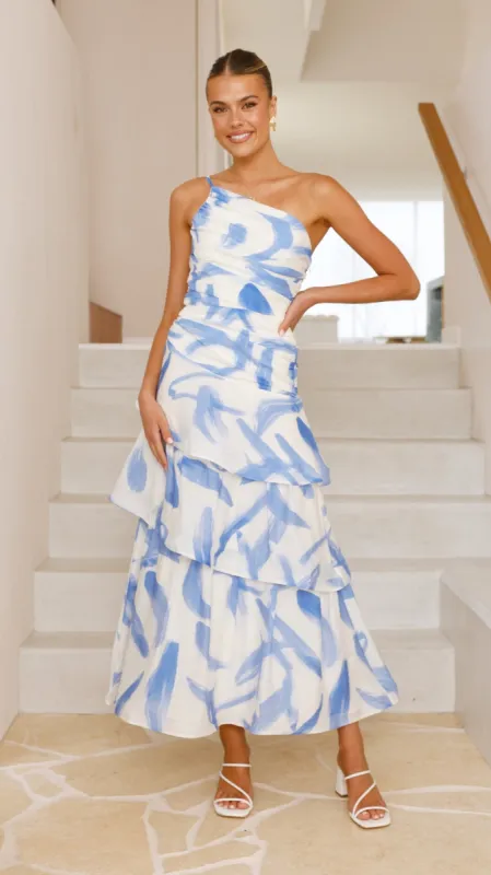 Nalani Maxi Dress - Blue Print sold by Billy J