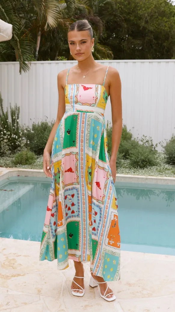 Jaylene Maxi Dress - Poker Print sold by Billy J