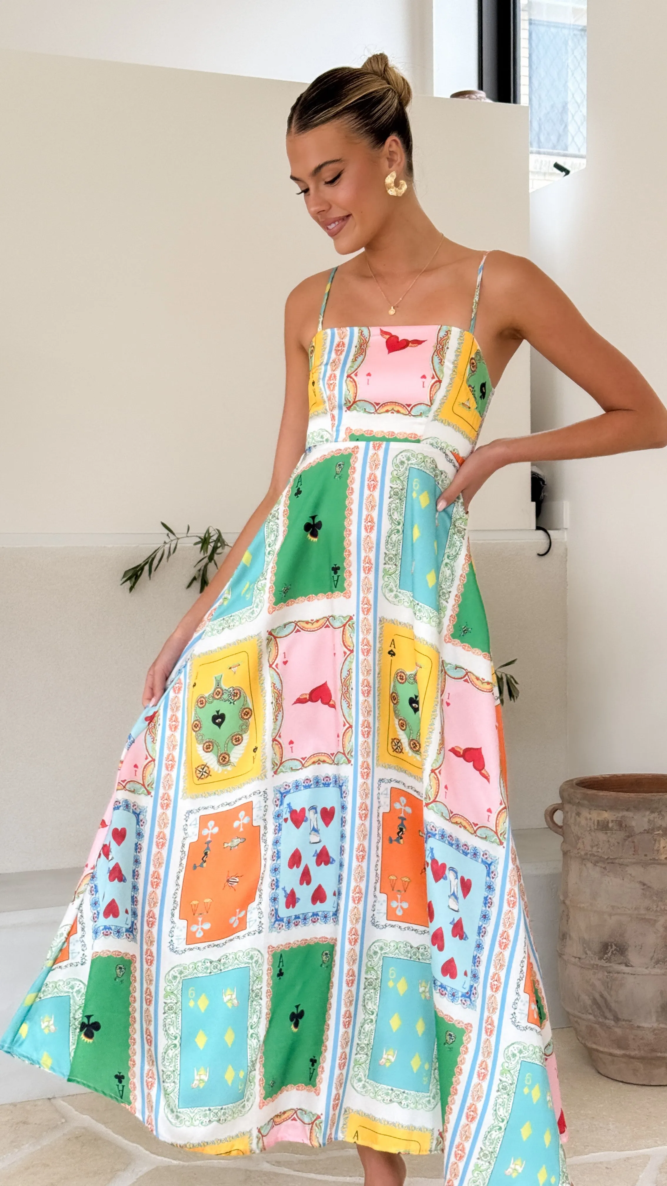 Jaylene Maxi Dress - Poker Print sold by Billy J product image thumbnail 4