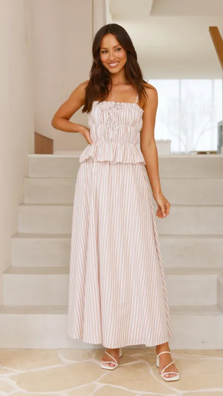 Misty Maxi Dress - Beige sold by Billy J