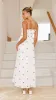 Misty Maxi Dress - White / Red Floral sold by Billy J