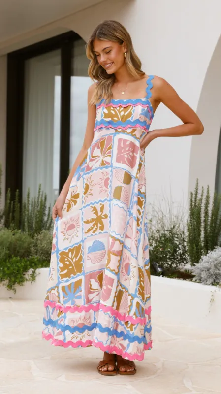 Arabella Maxi Dress - Bahamas Print sold by Billy J