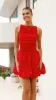 Meera Boat Neck Mini Dress - Red sold by Billy J