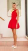 Meera Boat Neck Mini Dress - Red sold by Billy J