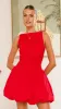 Meera Boat Neck Mini Dress - Red sold by Billy J