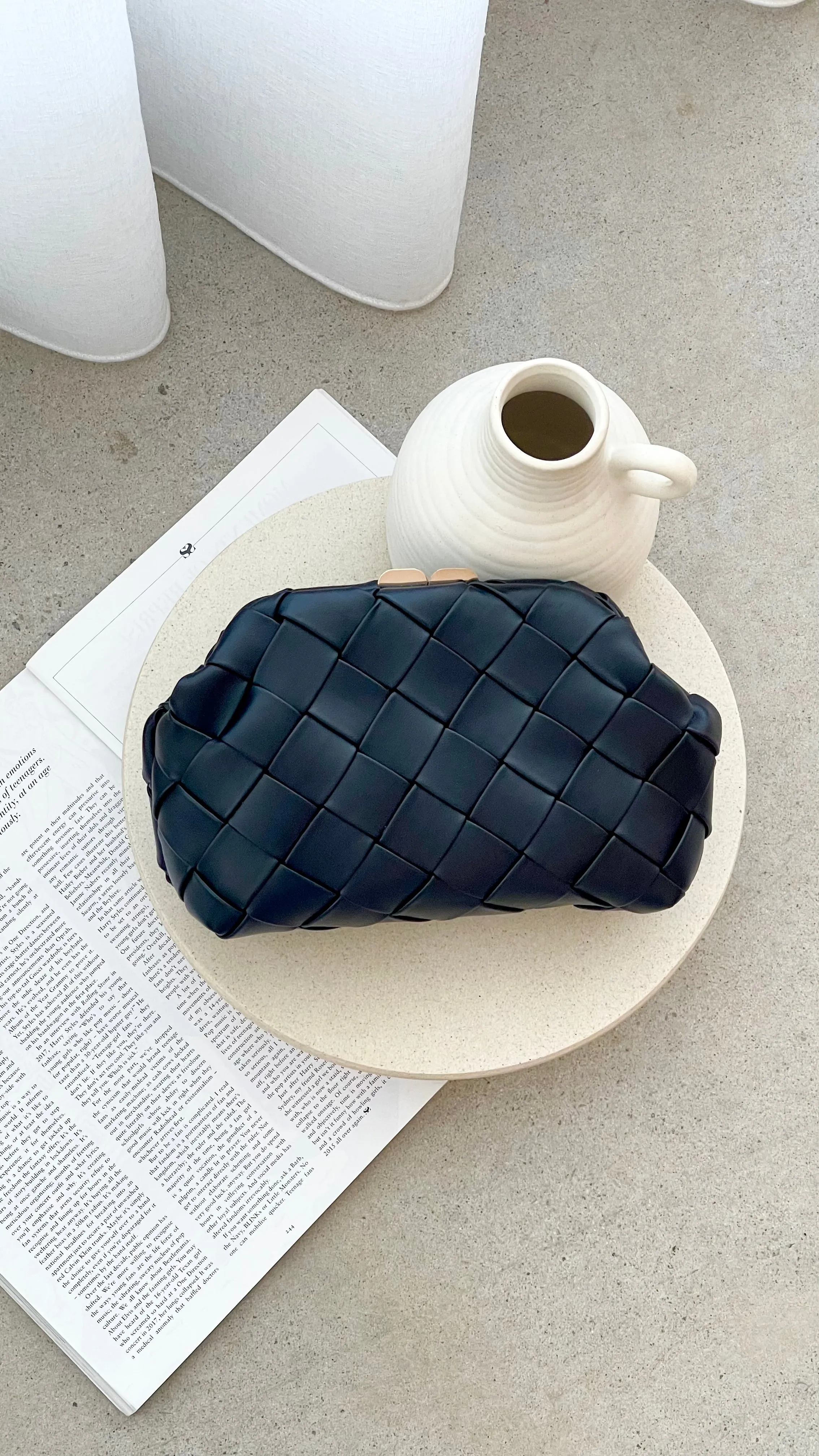 Vasanti Woven Clutch - Black sold by Billy J