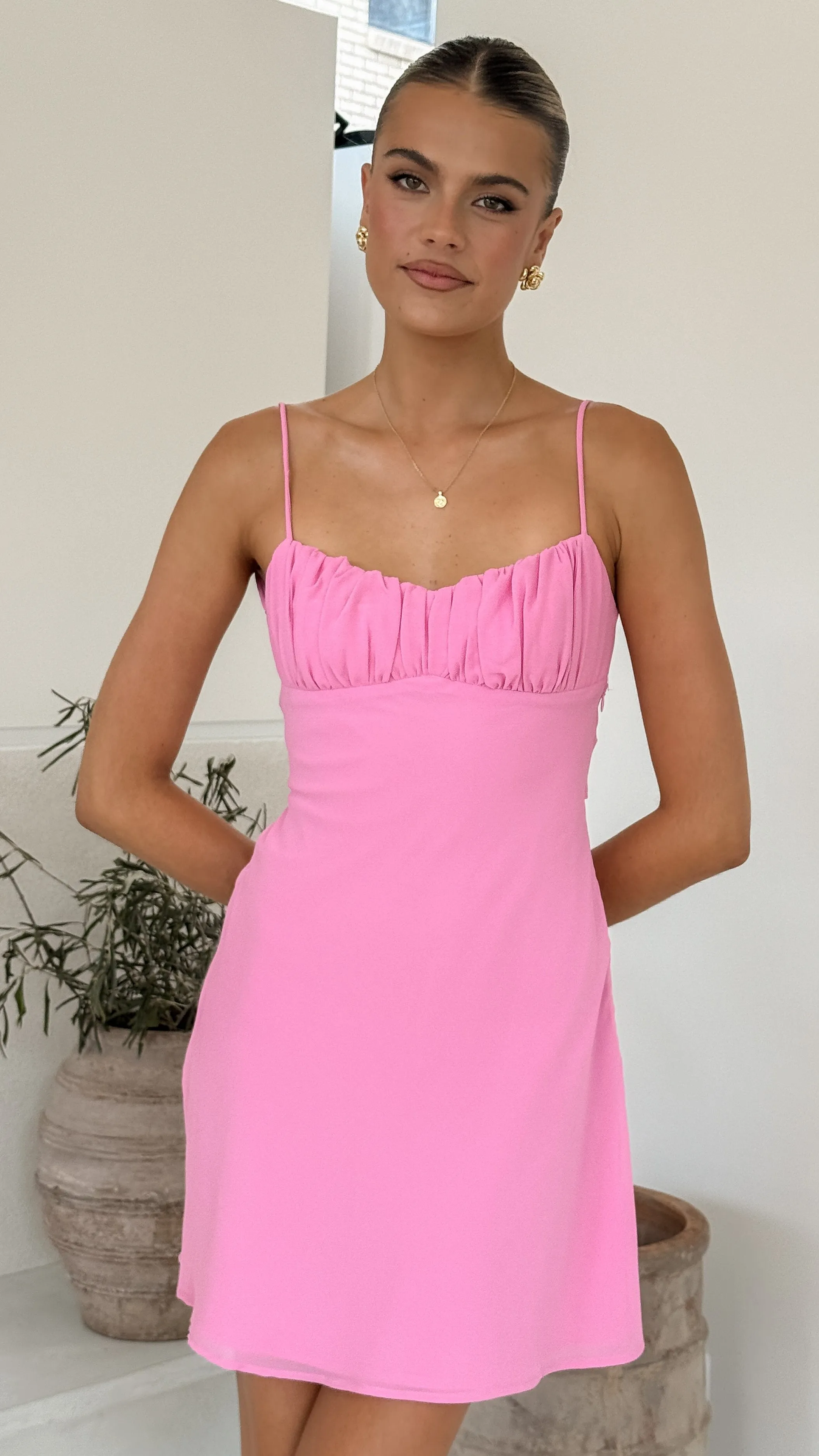 Margie Mini Dress - Pink sold by Billy J product image thumbnail 4
