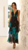 Sachiko Maxi Dress - Black / Green / Blue Floral sold by Billy J