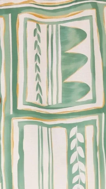 Urika Button Up Shirt - Green / White Print sold by Billy J product image thumbnail 5